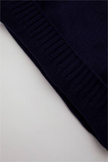 Сәби Ұл қалыпты пішім түсті блок Пулловер