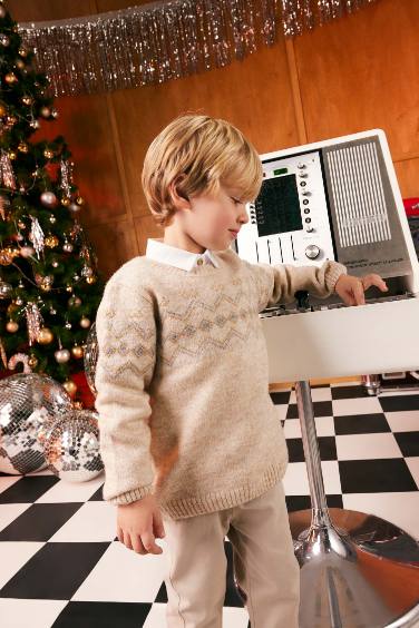 Свитер с принтом для малышей мальчиков