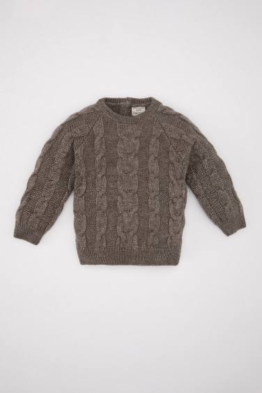 Baby Boy Crew Neck Knitted Pullover