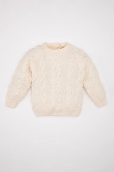 Baby Boy Crew Neck Knitted Pullover