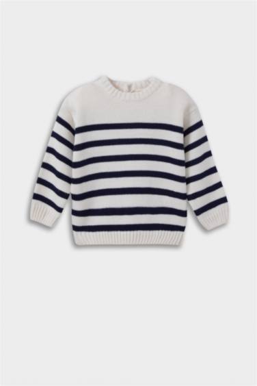 بلوز مخطط بيبي ولادي قصة عادية بياخة مستديرة