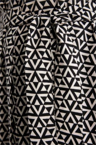 تونيك كم طويل مطبوع قصة عادية