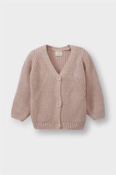 Baby Girl V-Neck Button Down Cardigan