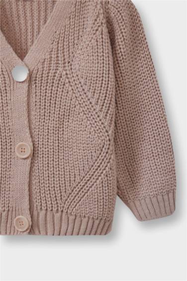 Baby Girl V-Neck Button Down Cardigan