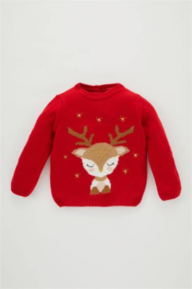 Baby Girl New Year Themed Neck Pullover