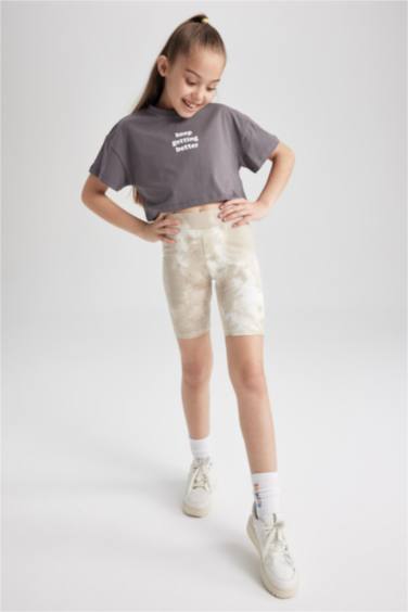 تي شيرت كروب بناتي بأكمام قصيرة