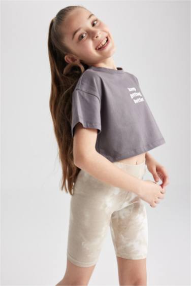 تي شيرت كروب بناتي بأكمام قصيرة