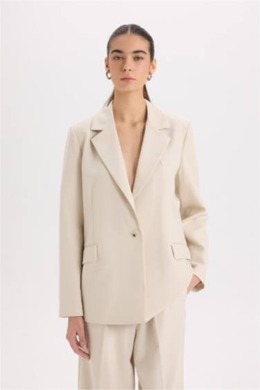 Оверсайз Свободный Покрой Блейзер Пиджак