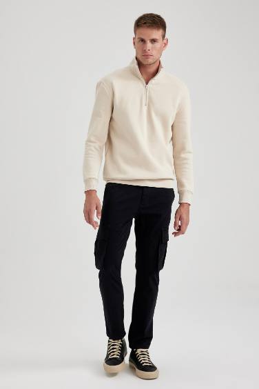 Slim Fit Cargo Pocket Trousers