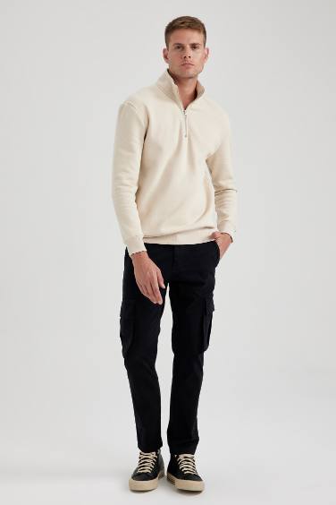 Slim Fit Cargo Pocket Trousers