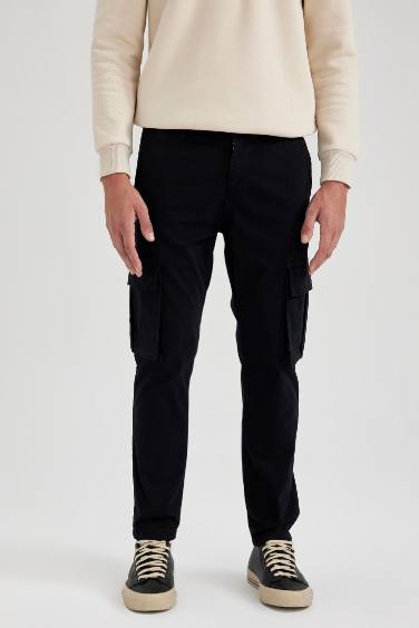 Slim Fit Cargo Pocket Trousers