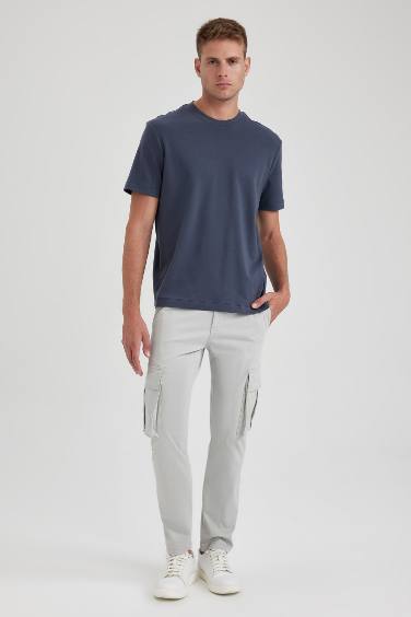 Slim Fit Cargo Pocket Trousers