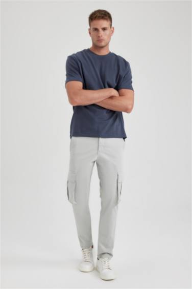 Slim Fit Cargo Pocket Trousers