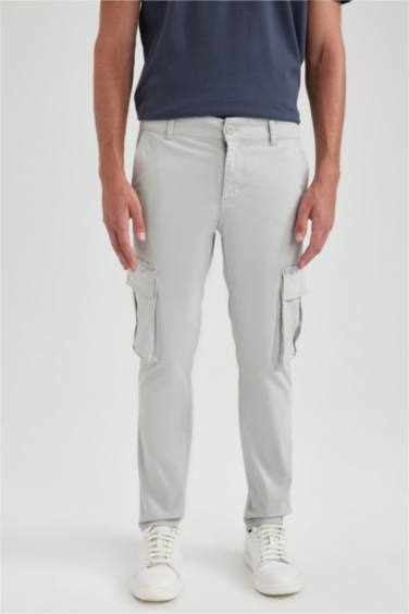 Slim Fit Cargo Pocket Trousers