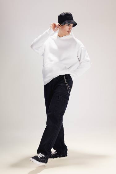 Свитшот оверсайз с капюшоном