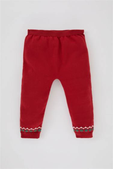 Baby Girl New Year Themed Pullover Pants Cotton Knitted 2 Piece Set