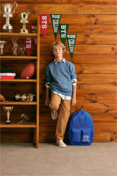 Boy Loose Fit Gabardine Trousers