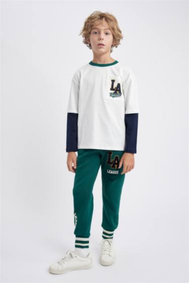 تيشيرت اوفر سايز كم طويل برقبة مستديرة