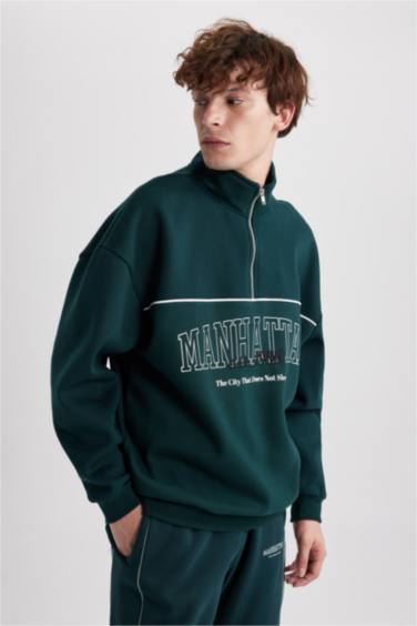 Sweat- Shirt Coupe Oversize à Manches Longues