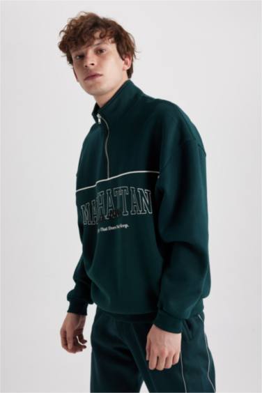 Sweat- Shirt Coupe Oversize à Manches Longues