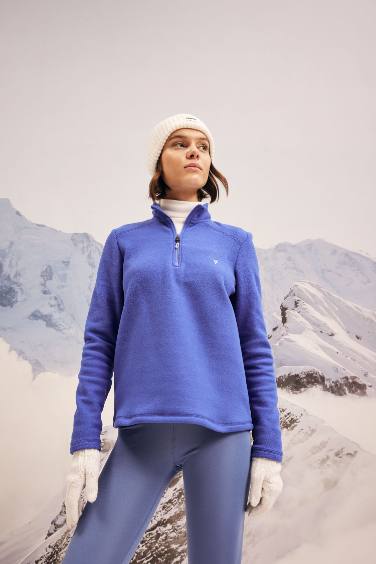 Standard Fit Printed Fleece Sweatshirt