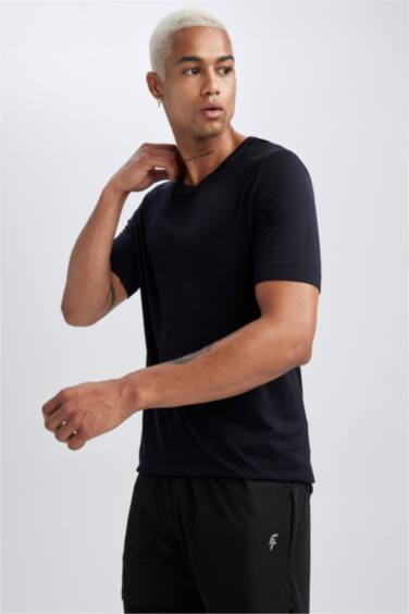 DeFactoFit Slim Fit Crew Neck Basic T-Shirt
