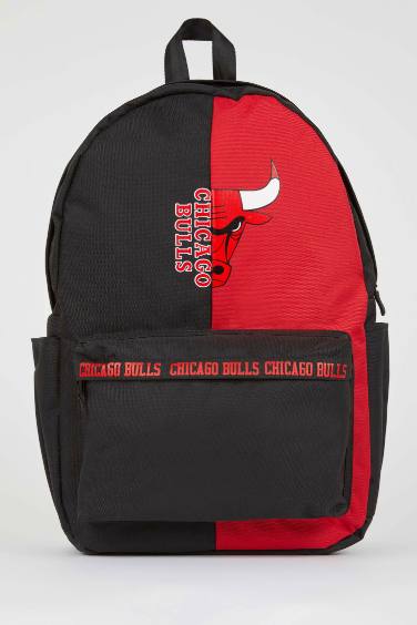 Unisex NBA Chicago Bulls спорттық басылған су репеллент мата мектеп сөмкесі