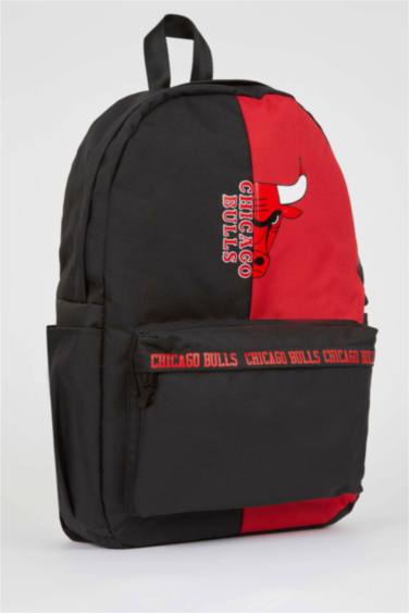 Unisex NBA Chicago Bulls Su Geçirmez Kumaş Okul Çantası