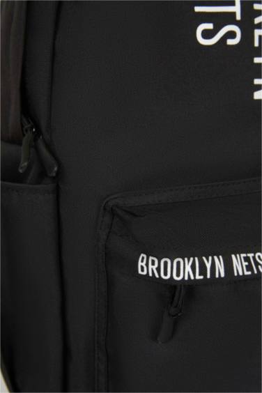 Unisex NBA Brooklyn Nets Su İtici Kumaş Okul Çantası