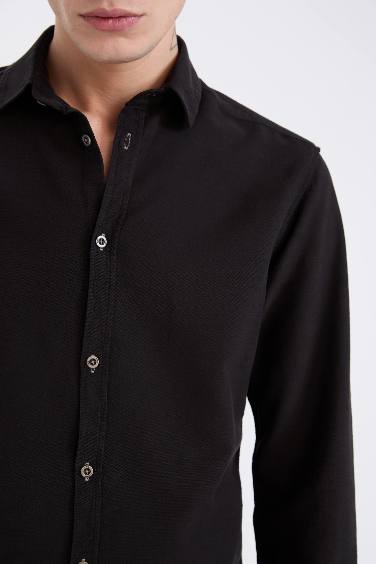 Slim Fit Cotton Long Sleeve Shirt