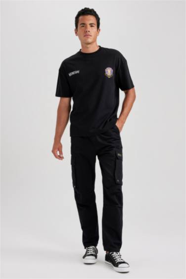 Wednesday дөңгелек жаға үлкен Қысқа жеңді футболка