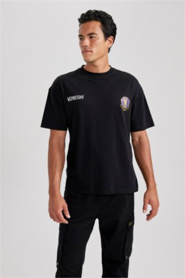 Wednesday дөңгелек жаға үлкен Қысқа жеңді футболка