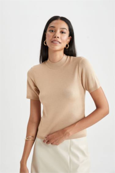 Fitted Half Turtleneck Pullover