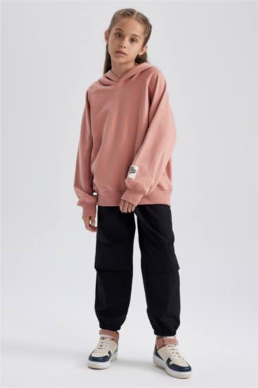 بنطلون باراشوت قطن بناتي