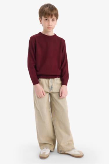 بلوز تريكو ولادي قصة عادية بياخة مستديرة