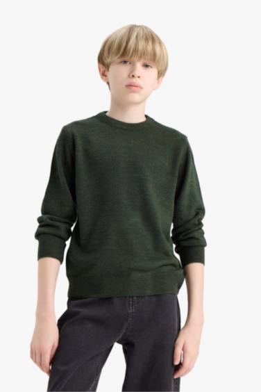 بلوفر تريكو برقبة مستديرة أولاد