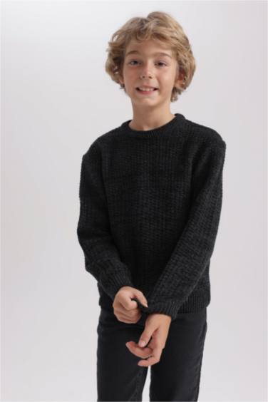 Свитер с круглым вырезом для мальчиков