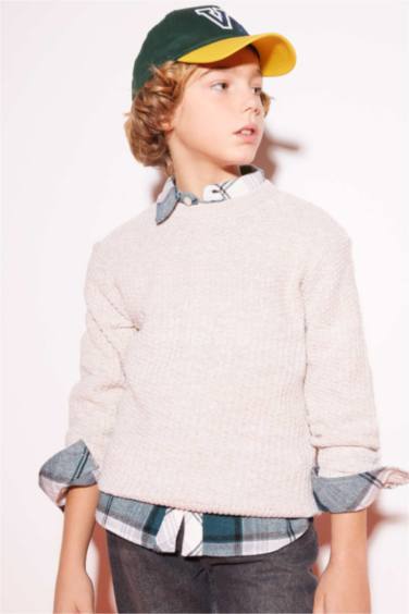 Свитер с круглым вырезом для мальчиков