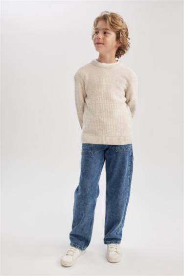 Свитер с круглым вырезом для мальчиков