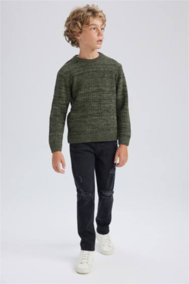 Свитер с круглым вырезом для мальчиков