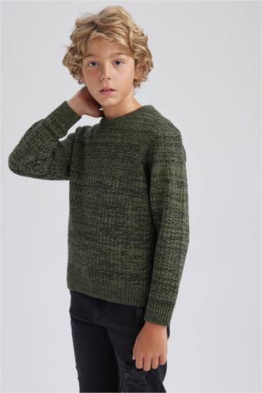 Свитер с круглым вырезом для мальчиков