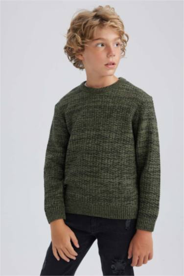 Свитер с круглым вырезом для мальчиков