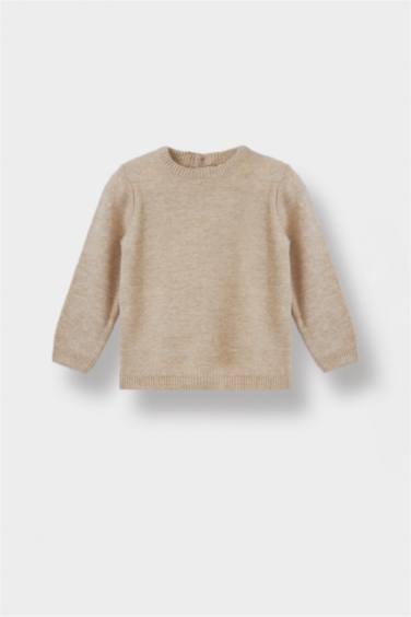 Baby Boy Regular Fit Crew Neck Knit Pullover