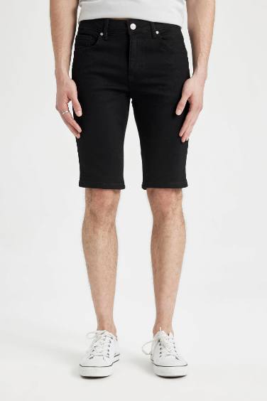 Skinny Fit Jean Bermuda Shorts