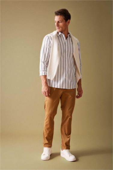 Gabardin Pantolon Tailored Regular Fit Cepli Duble Paça