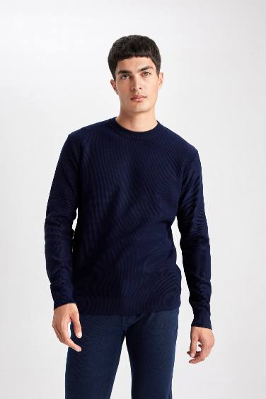 Standard Fit Crew Neck Knitted Pullover