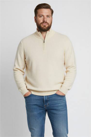 بلوز تريكو قصة عادية بياخة نص سحاب