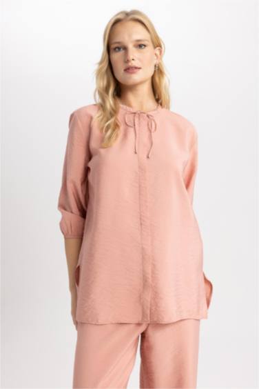 Oversize Fit Round Neck Long Sleeve Shirt