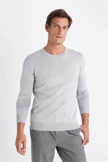 қалыпты пішім дөңгелек жаға трикотаж Пулловер