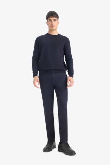 қалыпты пішім дөңгелек жаға трикотаж Пулловер